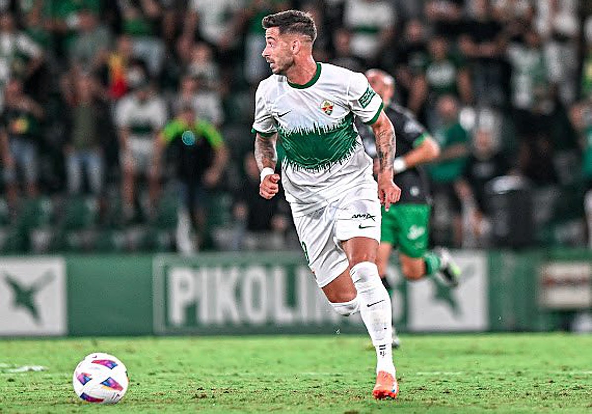 Sergio León, durante un partido como franjiverde.