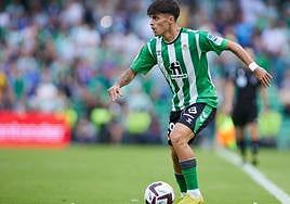 El extremo Juan Cruz, durante un partido con el Betis.
