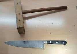 Material utilizado por el hombre para causar pánico en una tienda de Orihuela.