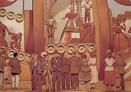 Escena de Hogueras en el cómic 'Historia de Alicante. Entre dos castillos'.