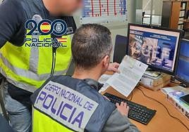 Recurso de la policía Nacional en Alicante.