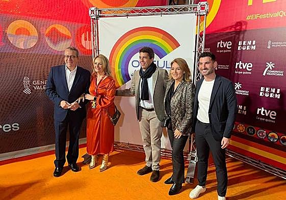 El presidente de la Generalitat, Carlos Mazón, en la presentación de la campaña 'Orgull de Comunitat' el pasado sábado en el Benidorm Fest.