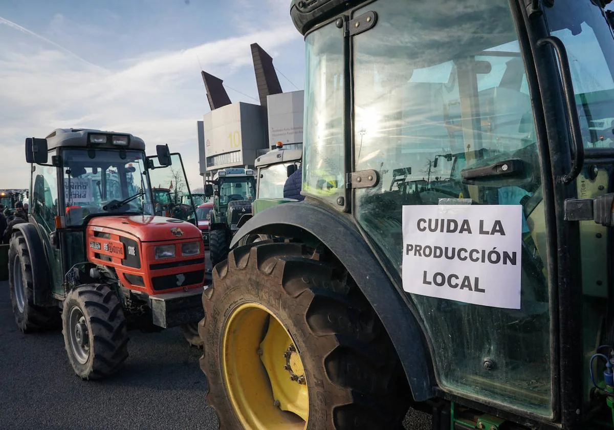 Imagen principal - La tractorada de Asaja y el resto de organizaciones agrarias profesionales cortará las carreteras de Orihuela y Villena