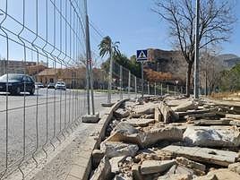 Imagen de las obras del Paseo de la Mora.