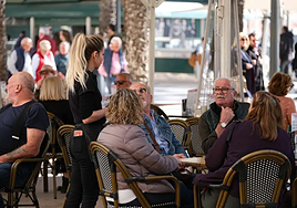 Una terraza de la Explanada en enero de 2024.