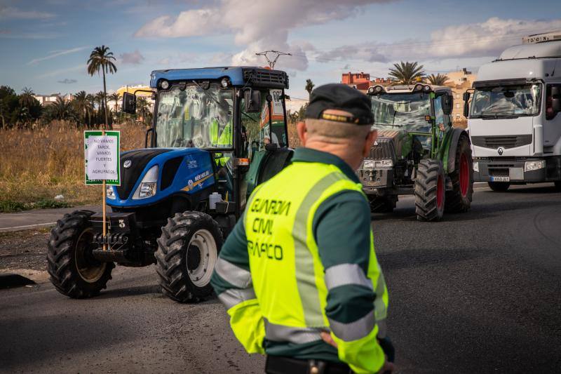 La marcha de tractores a Orihuela, en imágenes