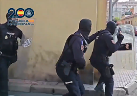 Imágenes de la operación de la Policía Nacional.