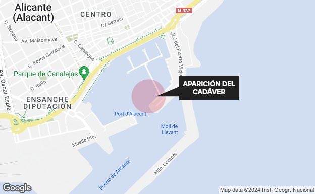 Lugar donde ha aparecido el cadáver.