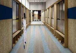 Pistas de esgrima en el pabellón Rafael Pastor.