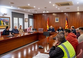 Imagen de la reunión de coordinación mantenida este martes
