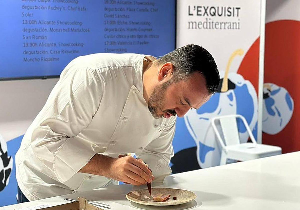 El chef José Manuel Miguel en un taller del Madrid Fusión.