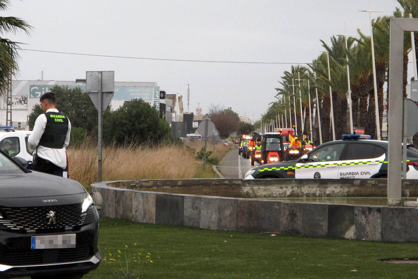 Tractorada de protesta en Dénia