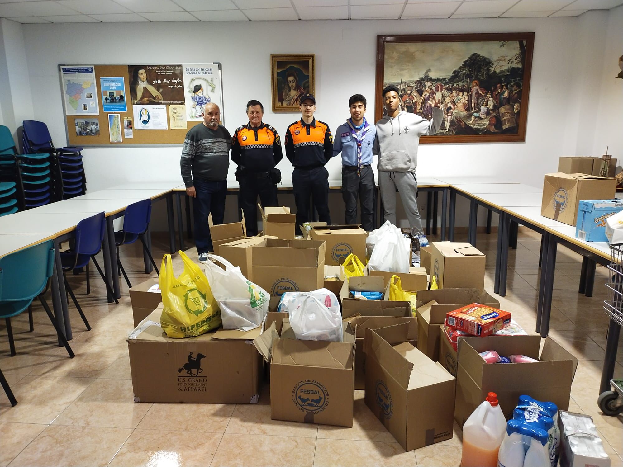 Recolección de alimenos.