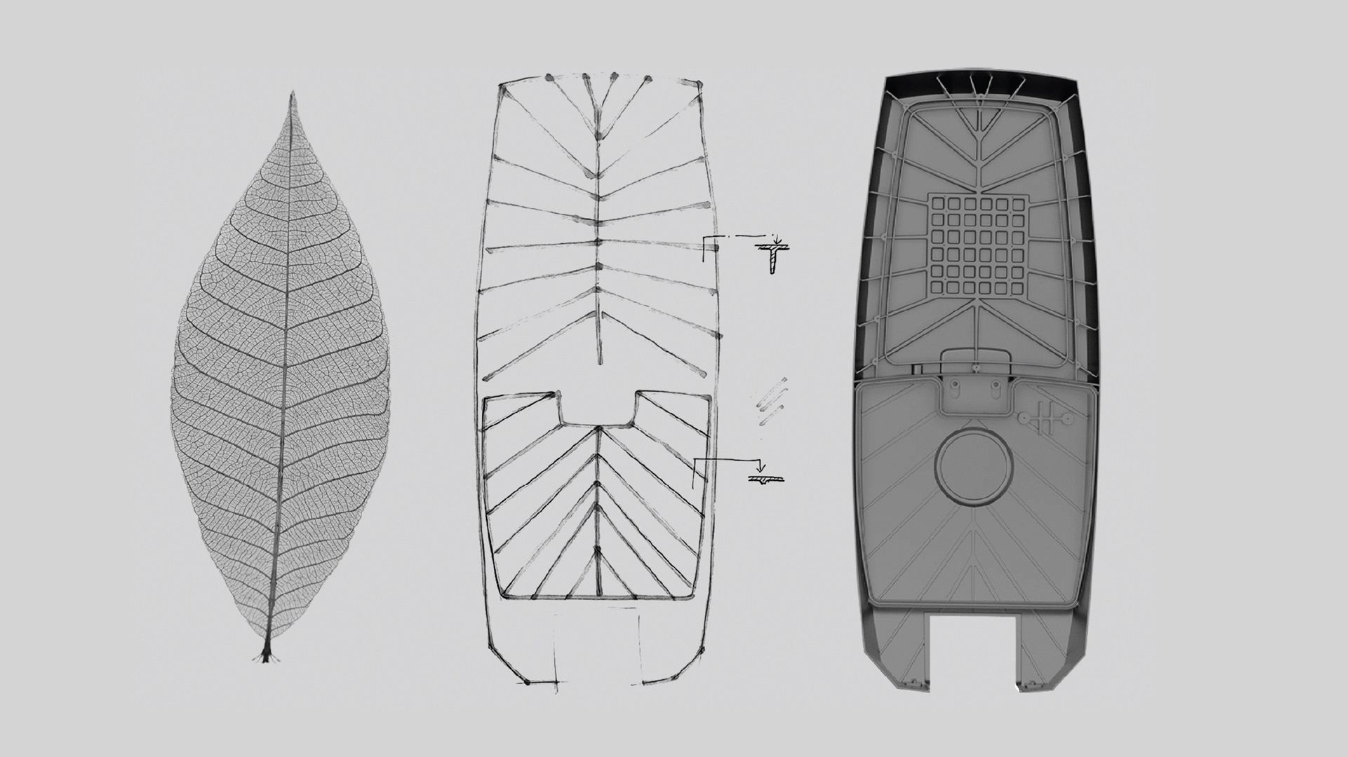 Dibujo del diseño de la luminaria premiada.