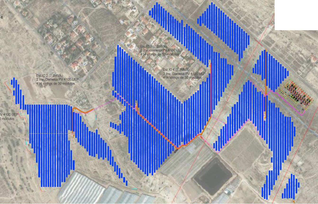 Terreno afectado por la planta fotovoltaica de Mutxamel en el Valle del Sol.