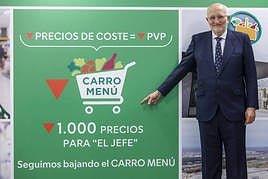 Juan Roig antes de la rueda de prensa de los resultados de Mercadona.