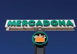 Cartel de Mercadona, en una de sus tiendas.