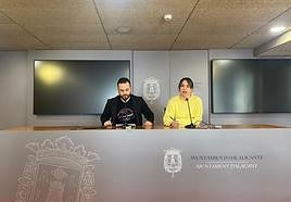 Los concejales de Compromís, Rafa Mas y Sara Llobell.