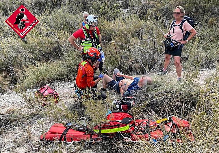 Rescate del noruego deshidratado en el pantano de Tibi.