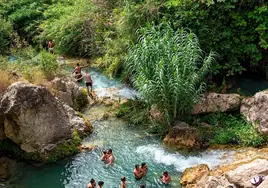 Imagen de una de las pozas de las Fonts de l'Algar