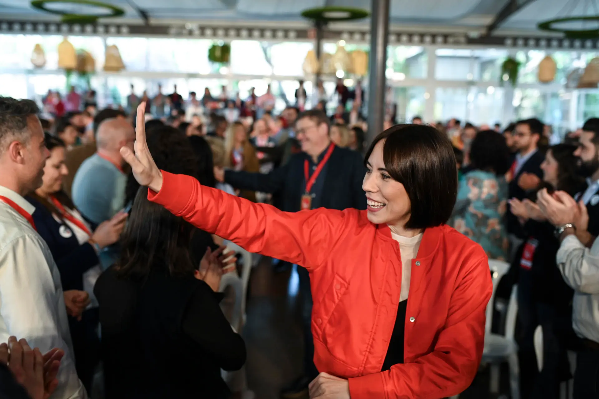 La ministra de Ciencia, Diana Morant, tras proclamarse nueva secretaria del PSPV.