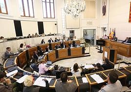 Pleno ordinario de abril de la Diputación Provincial de Alicante.