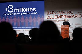 Narciso Michavila durante la presentación del Barómetro Empresarial.