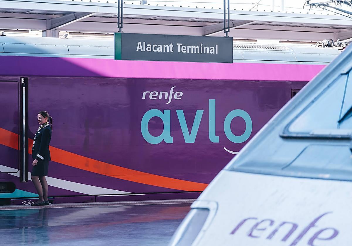 Trenes de Renfe en la estación de Alicante.