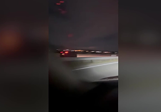 Imágenes de un conductor circulando en dirección contraria por la autovía de Alicante.