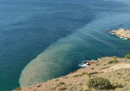 Imagen del vertido del pasado mes de febrero en la Serra Gelada