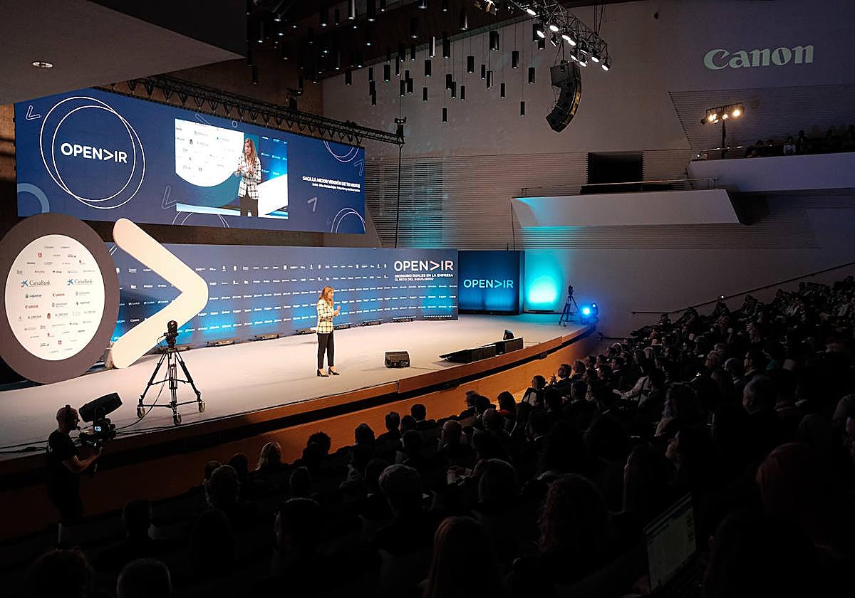 Marian Rojas durante su ponencia en el Opendir.