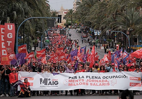 Concentración sindical en Marvá.