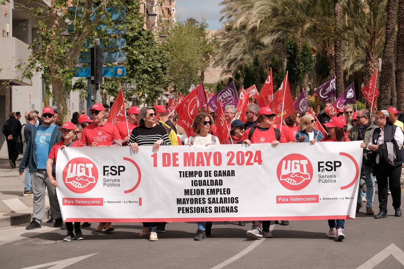 Los trabajadores toman el centro de Alicante
