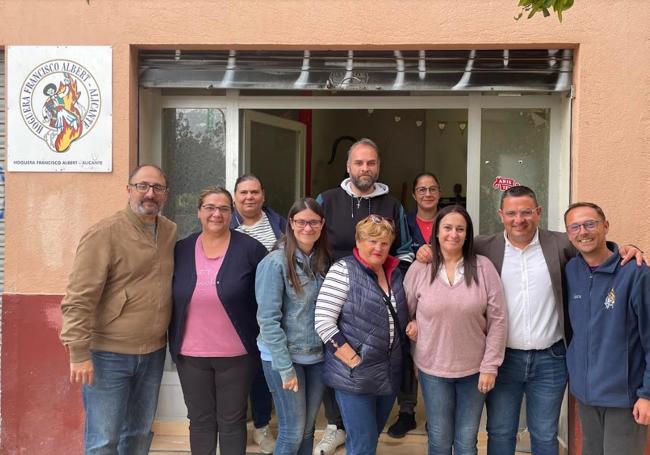 Reunión entre la Federació y la hoguera Francisco Albert este viernes.