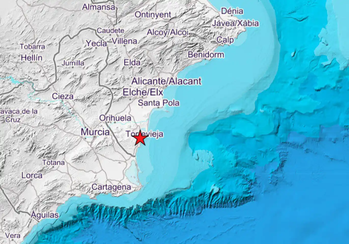 Lugar donde se ha registrado el terremoto.
