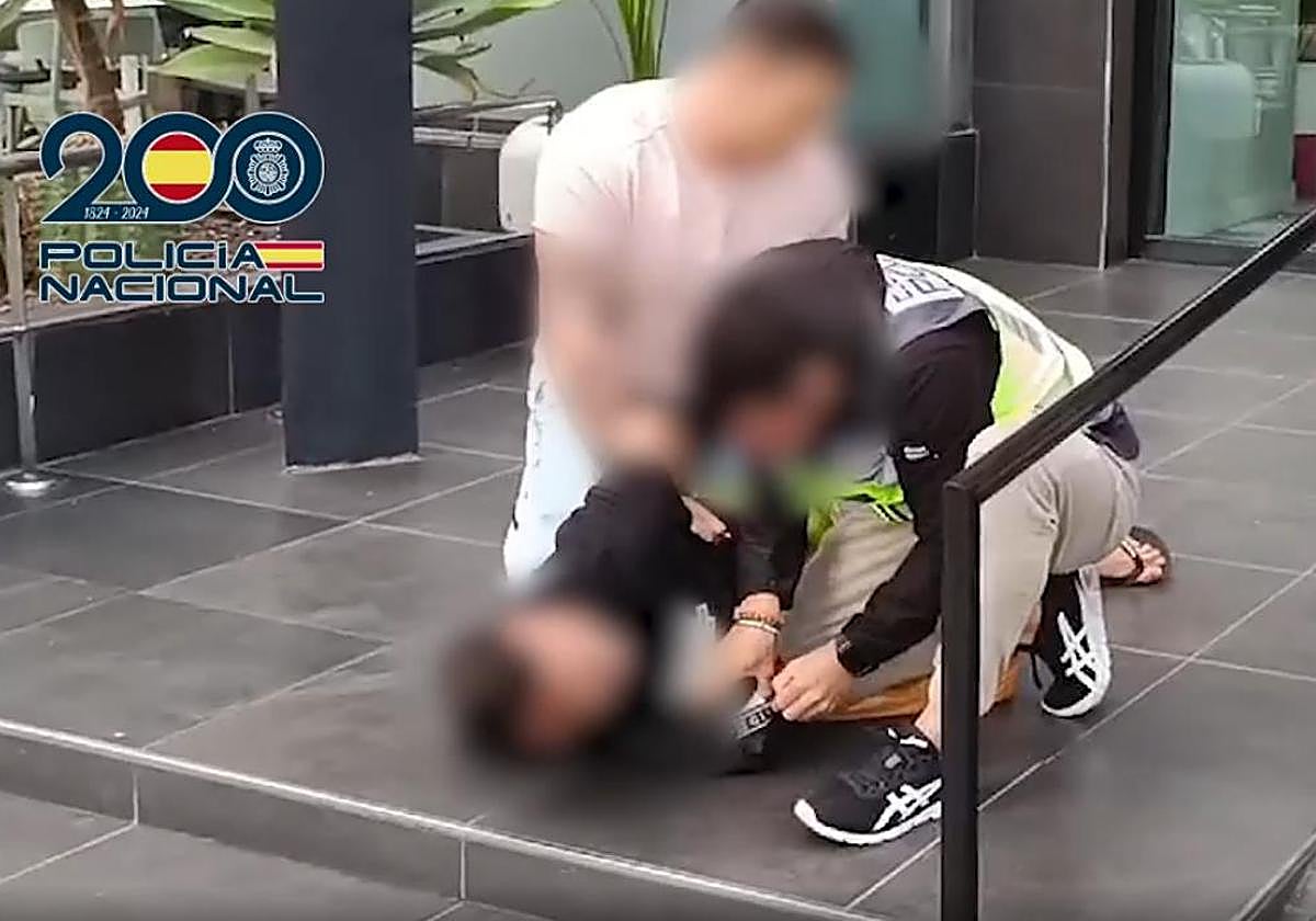 Detención del fugitivo británico en Benidorm.