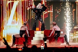 Nebulossa, durante el ensayo de la gala de Eurovisión.