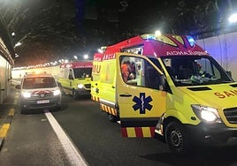 Ambulancias SAMU y SVB.