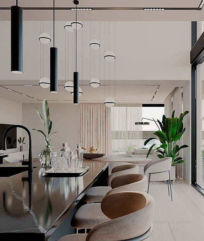 Imagen secundaria 2 - Así son los nuevos y lujosos chalets de más de 1,3 millones de euros en la avenida de Denia en Alicante