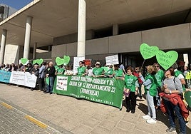 Protesta convocada por la Plataforma por la reversión del Vinalopó el pasado abril.