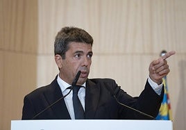 El presidente de la Generlirar Valenciana, Carlos Mazón.