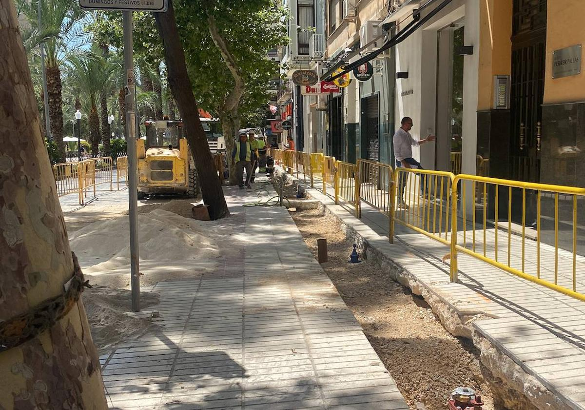 Obras en Gadea durante el verano 2023.