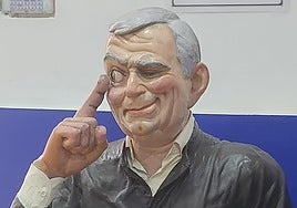 El ninot del Tío Chuano tras su tercera restauración.