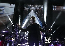 Manolo García, durante una de sus actuaciones.