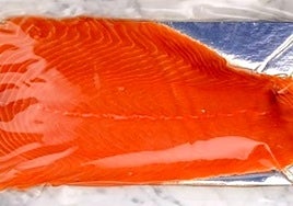 Uno de los lotes de salmón ahumado.