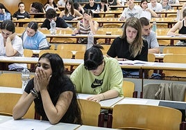 Pruebas de acceso a la universidad realizadas el pasado año en Alicante.