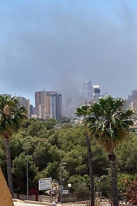 Imagen del incendio en Armanello.