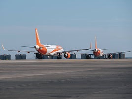 Aviones de EasyJet en el aeropuerto de Alicante.