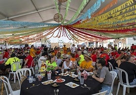 Un racó en plenas fiestas.