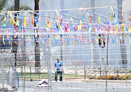 Una mascletà en Luceros.